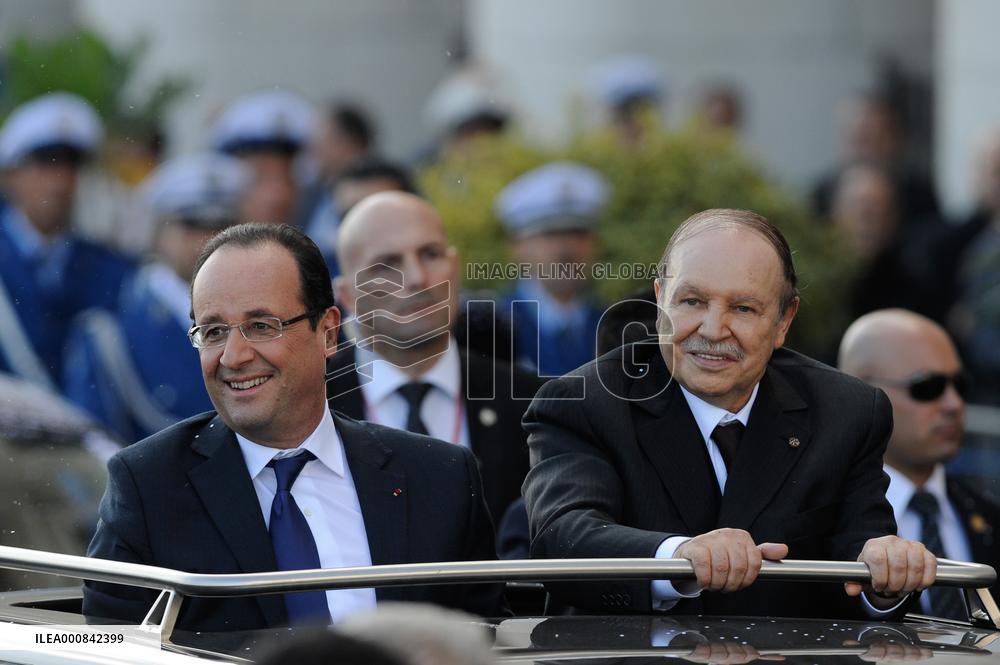 Francois Hollande begins visit to Algeria