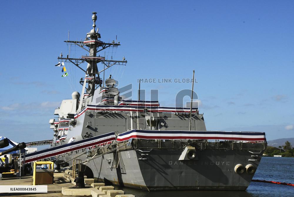 U.S. destroyer Daniel Inouye commissioned in Hawaii