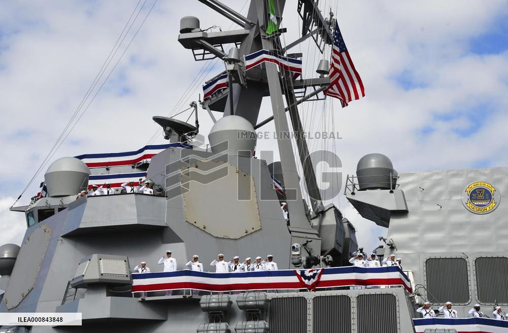 U.S. destroyer Daniel Inouye commissioned in Hawaii