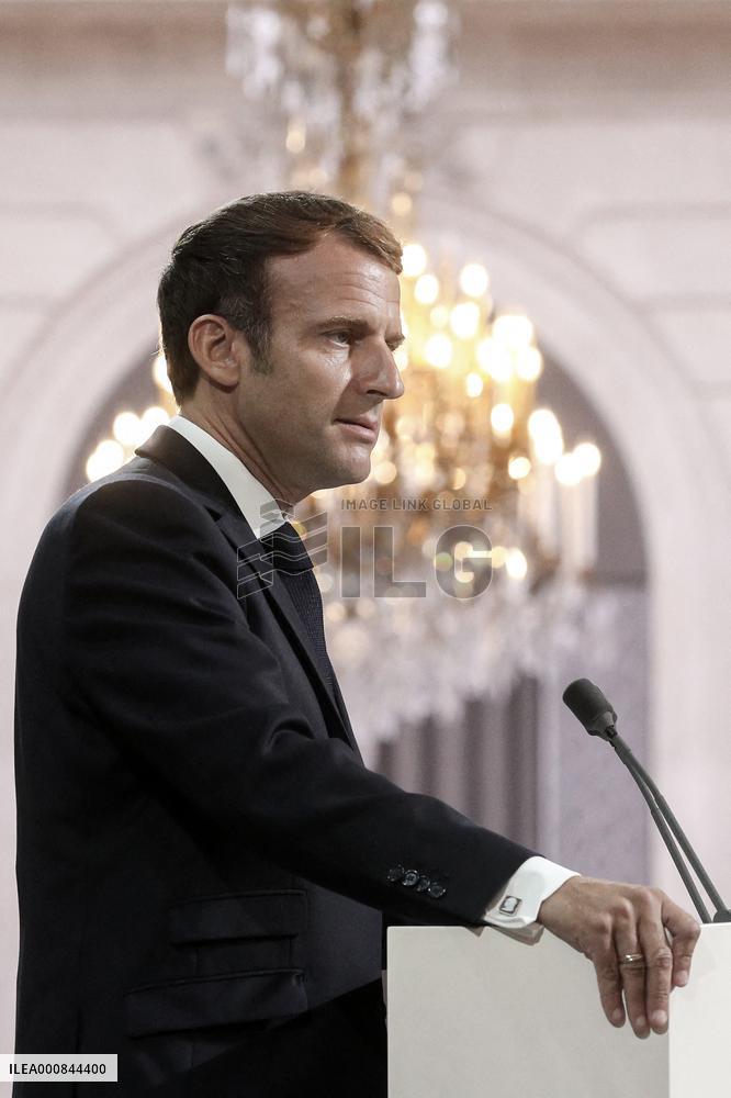 President Macron At A Ceremony In Memory Of The Harkis - Paris
