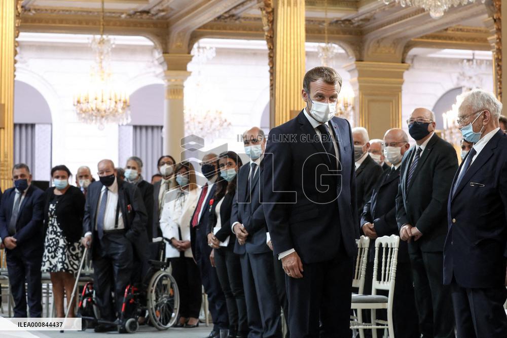 President Macron At A Ceremony In Memory Of The Harkis - Paris