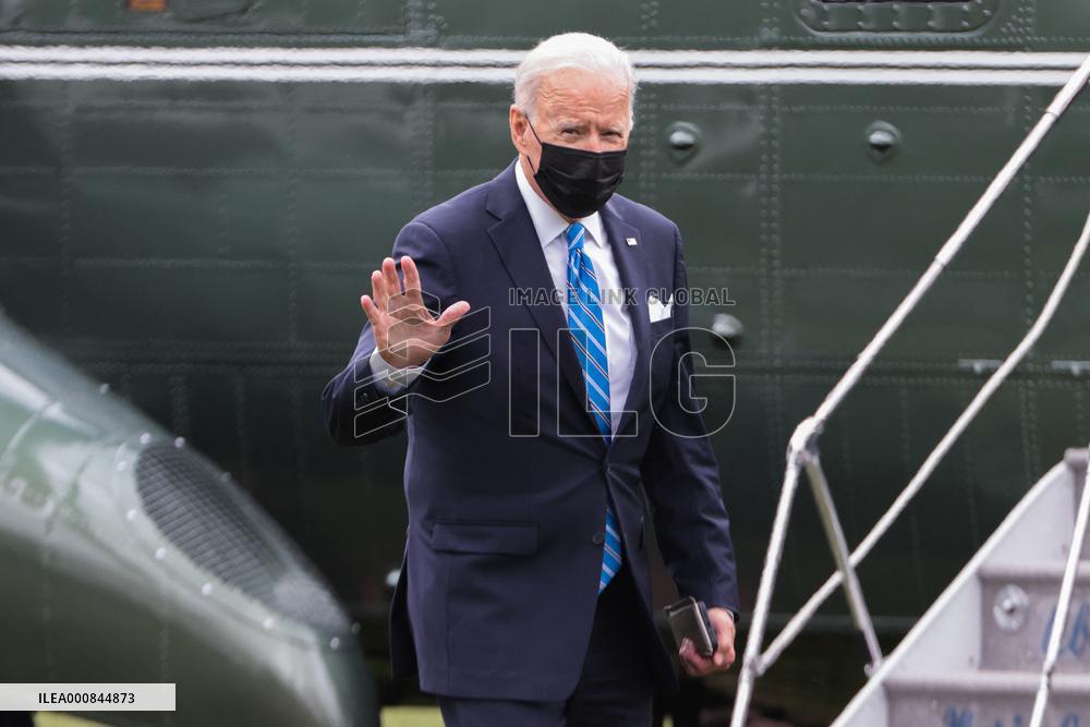 DC: President Biden returns from New York