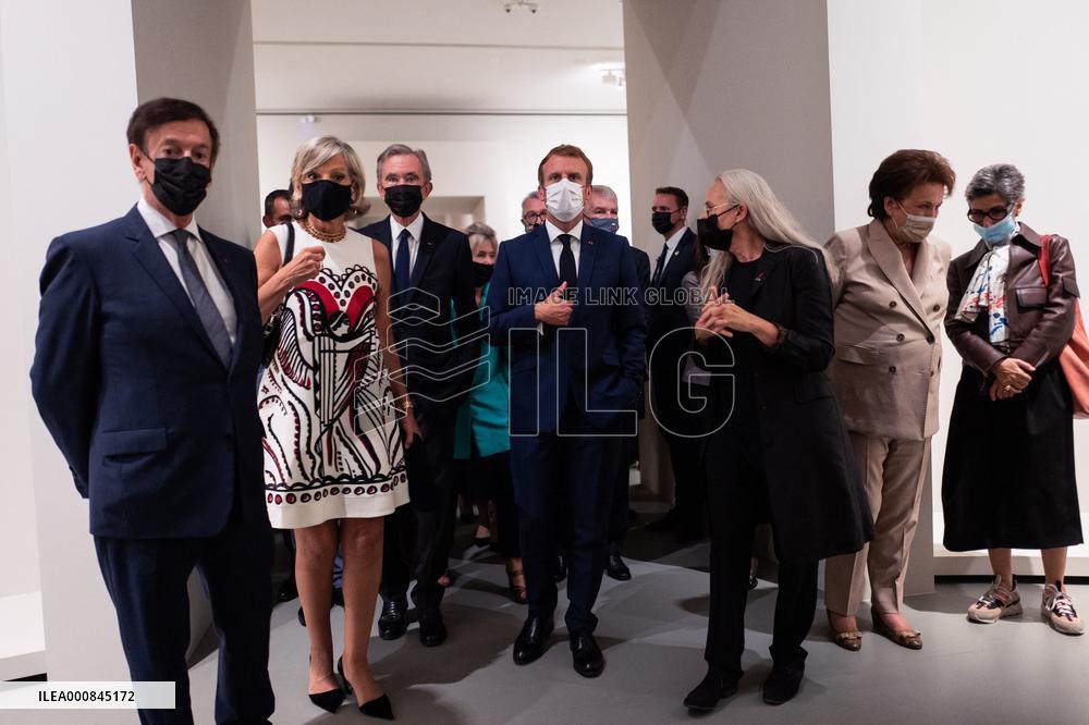 President Macron Visit To Morozov Collection, Icons Of Modern Art Exhibition - Paris