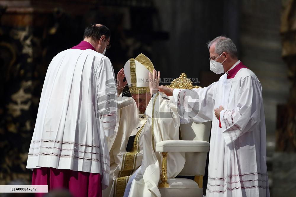 Pope Francis Leads A Mass For The Council Of European Bishops' Conferences