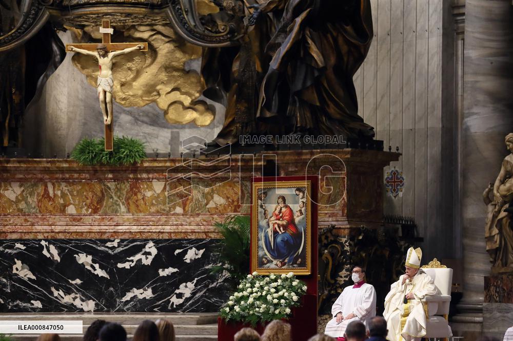 Pope Francis Leads A Mass For The Council Of European Bishops' Conferences
