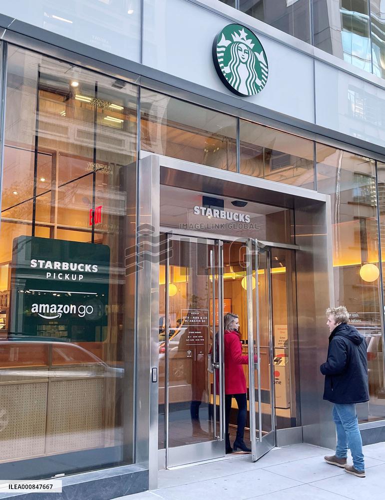 Starbucks-Amazon Go store with cashierless checkouts