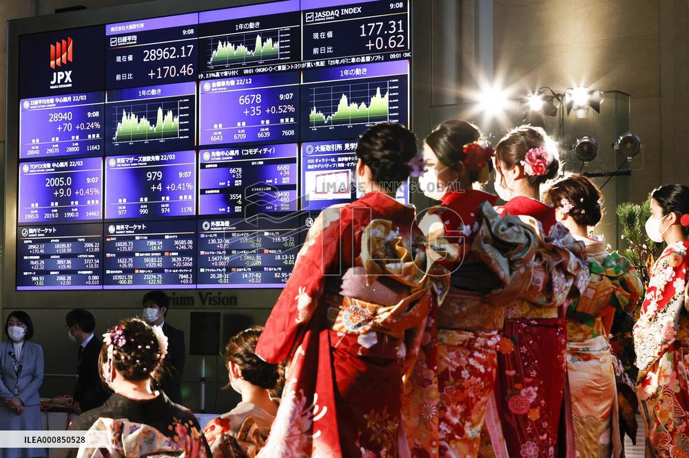 First trading day of year at Osaka Exchange