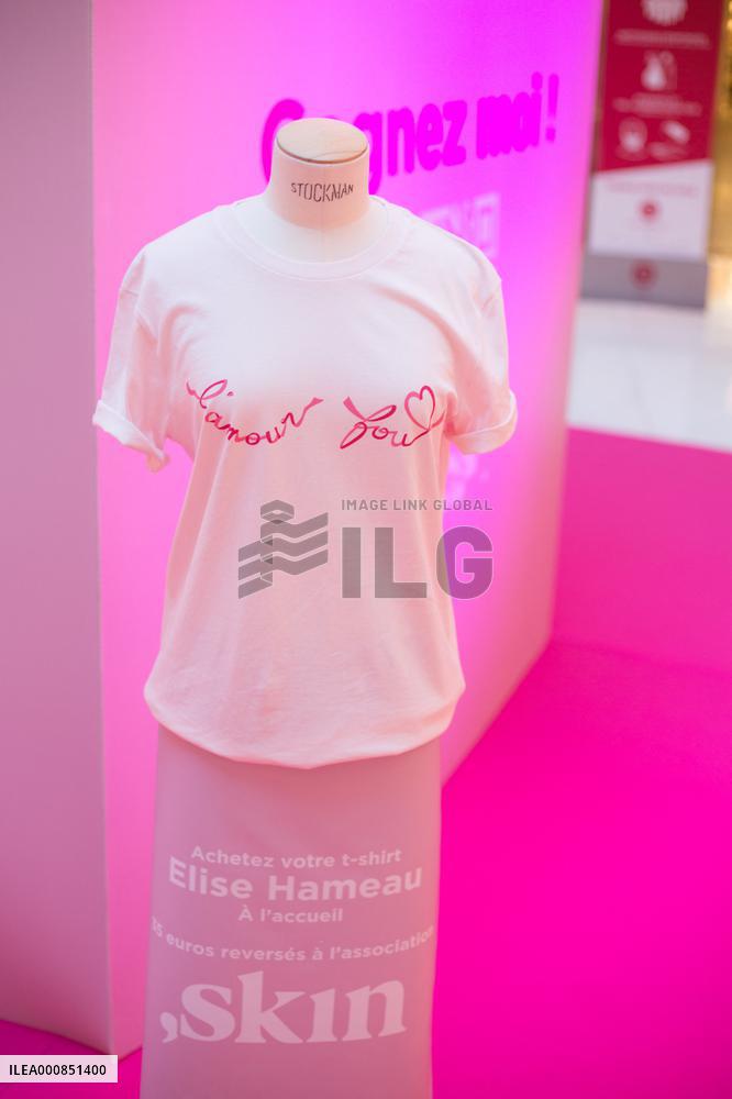Vaimalama Chaves Miss France 2019 For Operation Pink Wire At The Opening Of Beaugrenelle