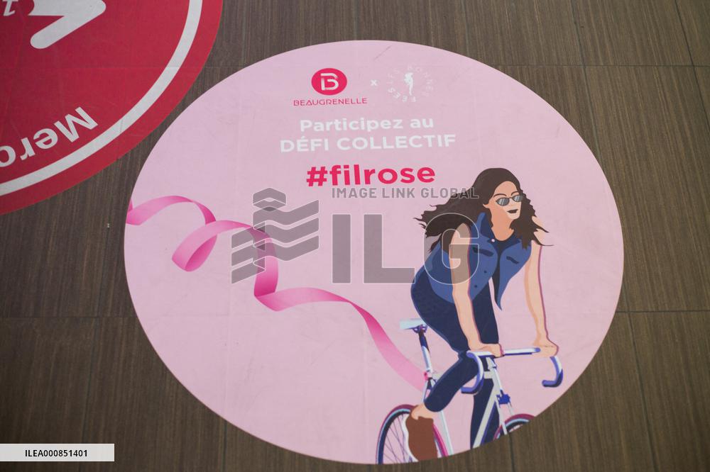 Vaimalama Chaves Miss France 2019 For Operation Pink Wire At The Opening Of Beaugrenelle