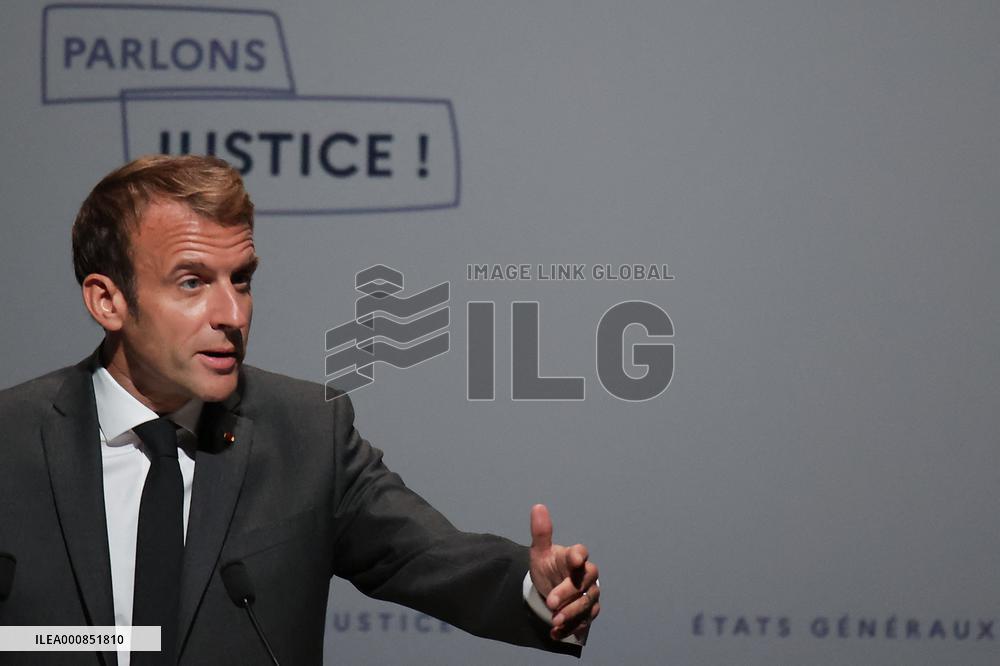 President Macron at the Estates General on Justice - Chasseneuil-du-Poitou