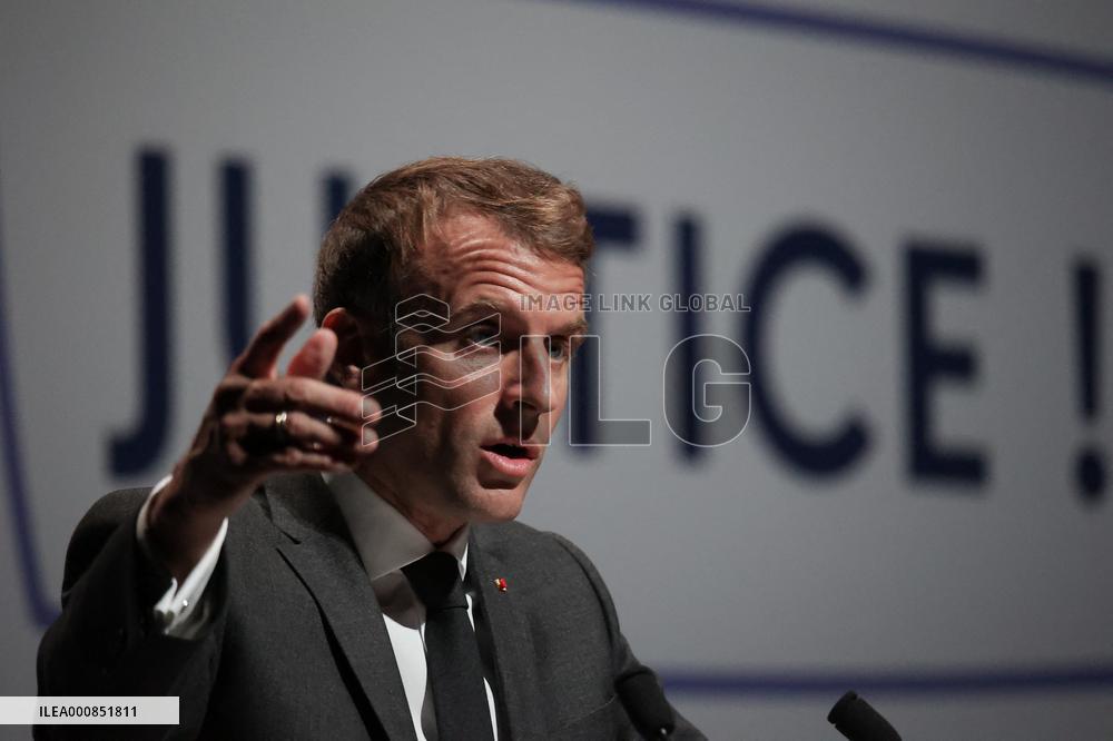 President Macron at the Estates General on Justice - Chasseneuil-du-Poitou