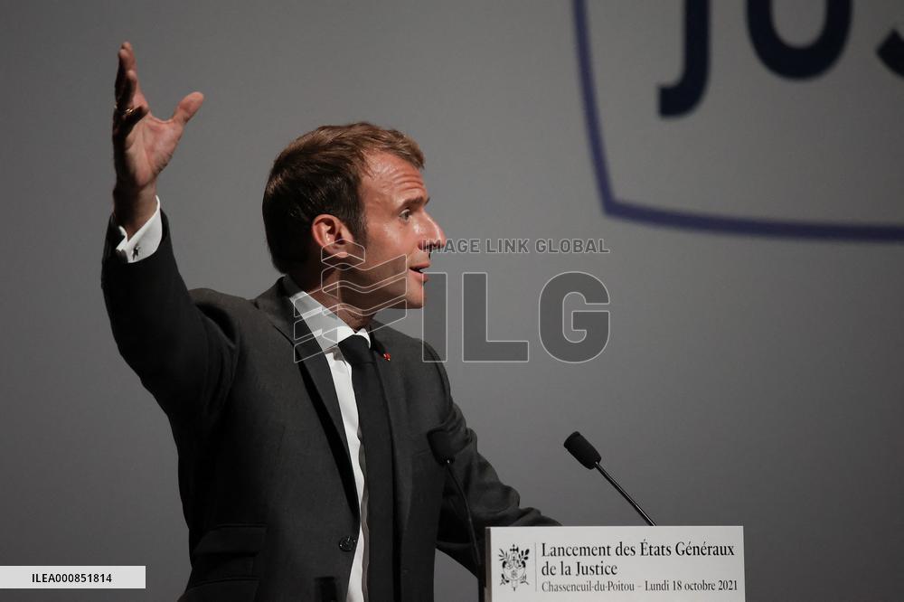 President Macron at the Estates General on Justice - Chasseneuil-du-Poitou