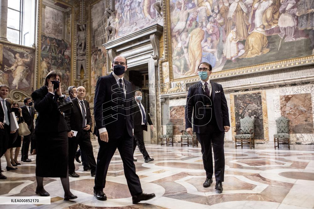 French PM Castex Visits Vatican