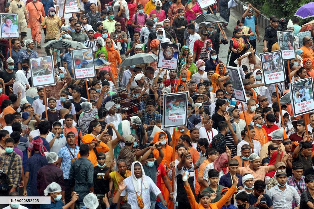 Hindu Community Protest Attacks On Temples - Dhaka