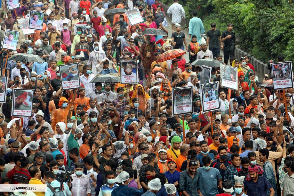 Hindu Community Protest Attacks On Temples - Dhaka