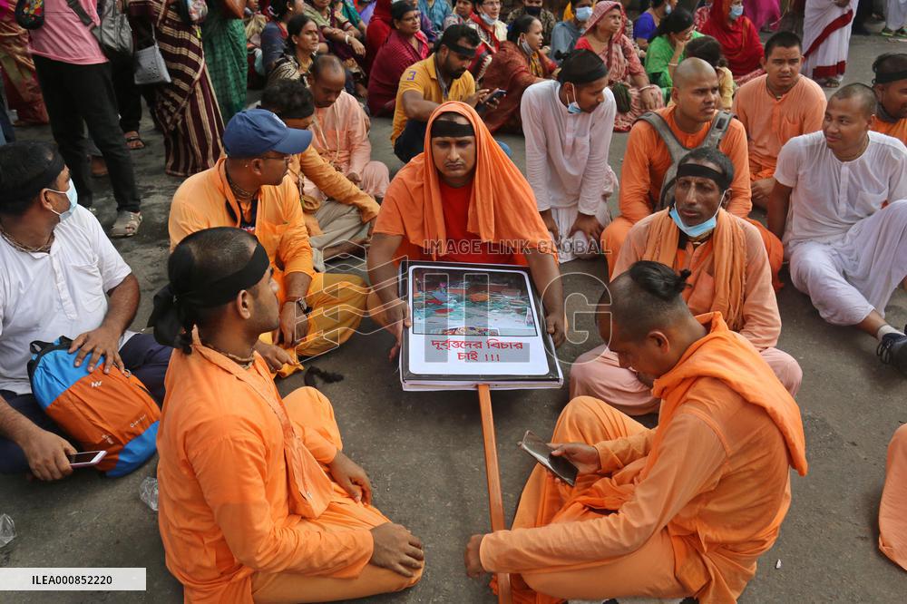 Hindu Community Protest Attacks On Temples - Dhaka