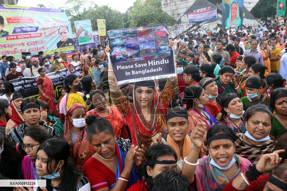 Hindu Community Protest Attacks On Temples - Dhaka