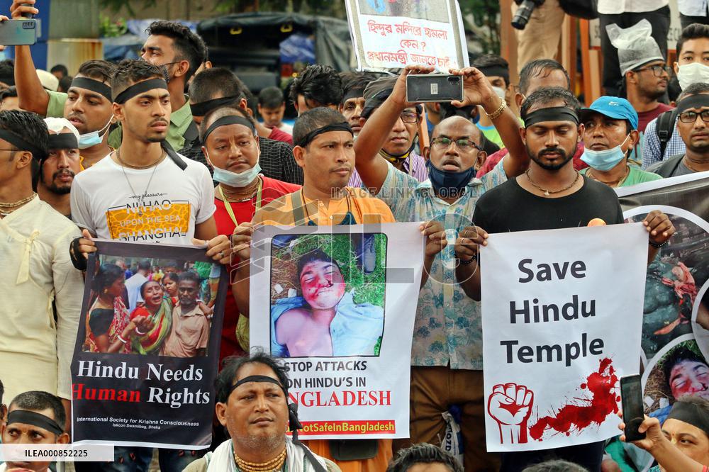 Hindu Community Protest Attacks On Temples - Dhaka
