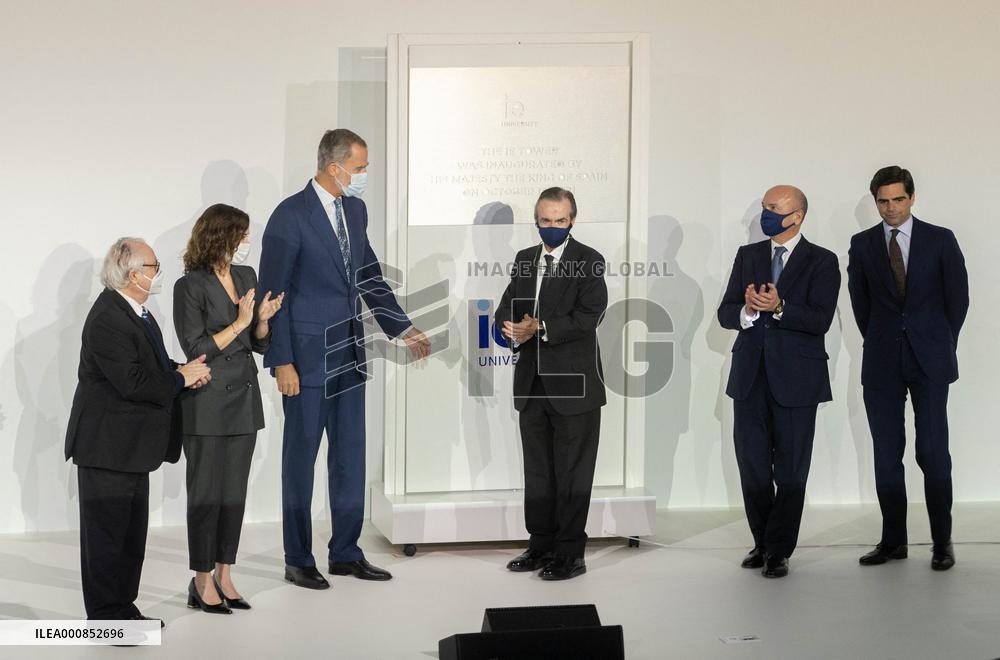 Felipe VI Attends Opening Of The New Campus Of The IE University - Madrid