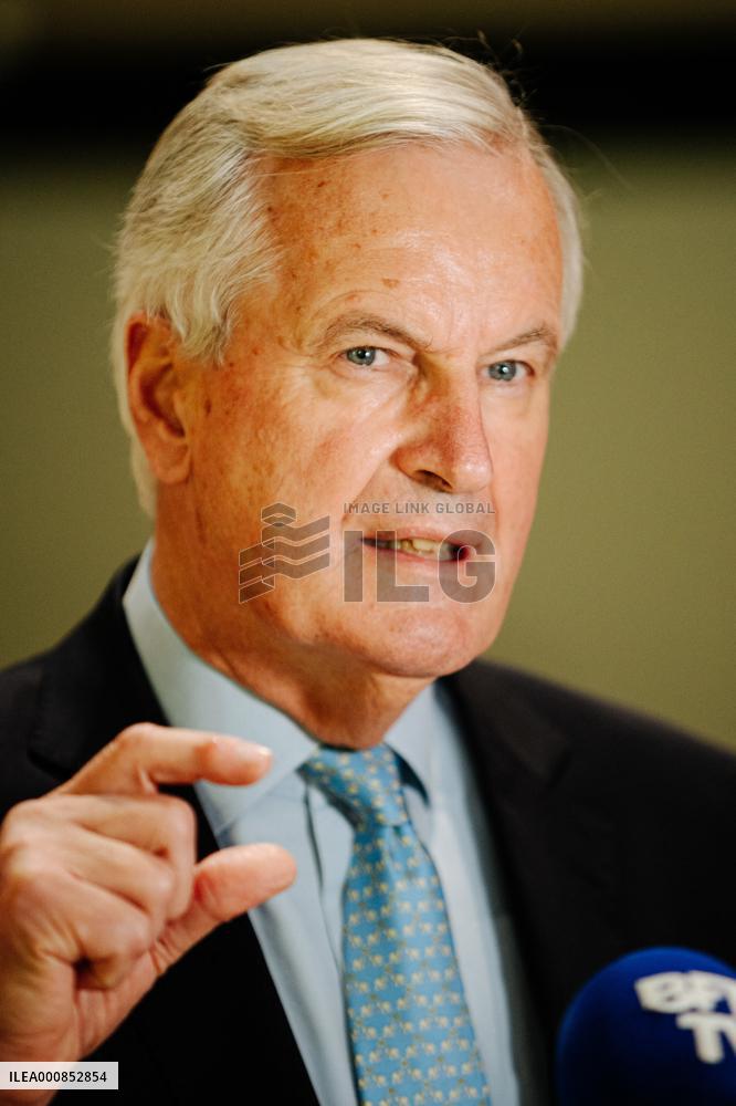 Michel Barnier Holds A Public Meeting - Neuilly-sur-Seine