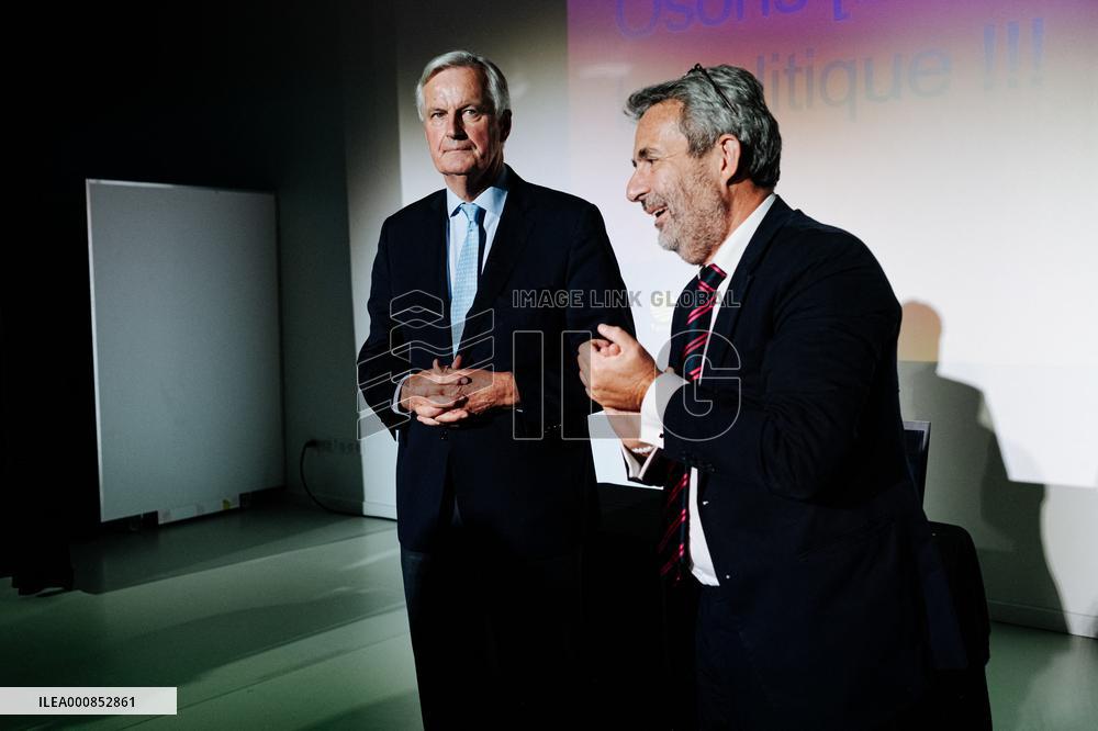 Michel Barnier Holds A Public Meeting - Neuilly-sur-Seine
