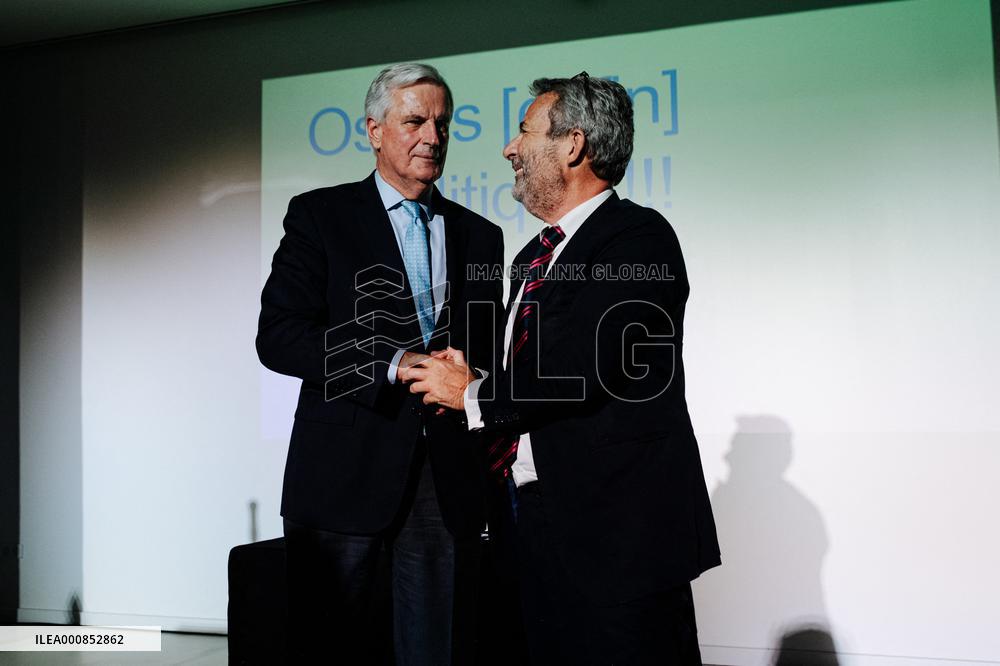Michel Barnier Holds A Public Meeting - Neuilly-sur-Seine