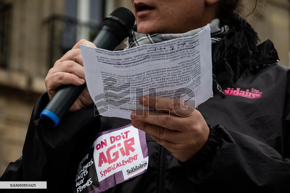 Protest Against Sexual Harassment Inside The RATP - Paris