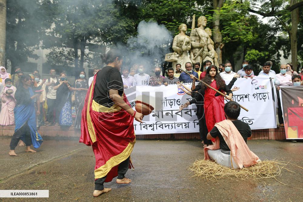 Protest Over Attacks On Hindu Community - Dhaka