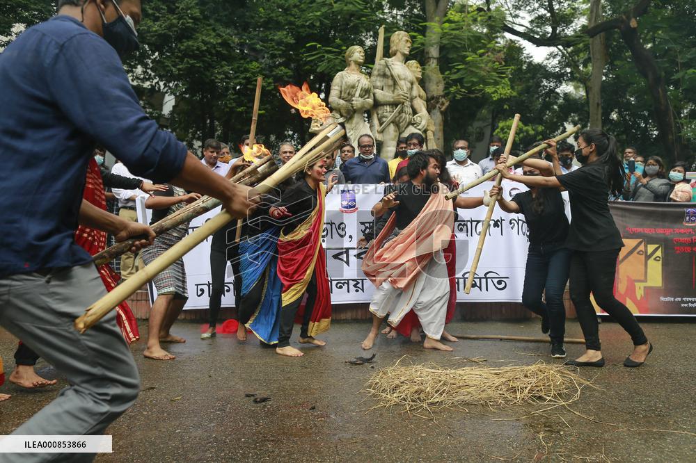 Protest Over Attacks On Hindu Community - Dhaka
