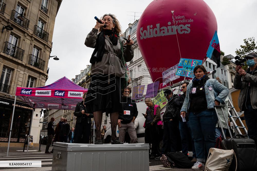 Protest Against Sexual Harassment Inside The RATP - Paris