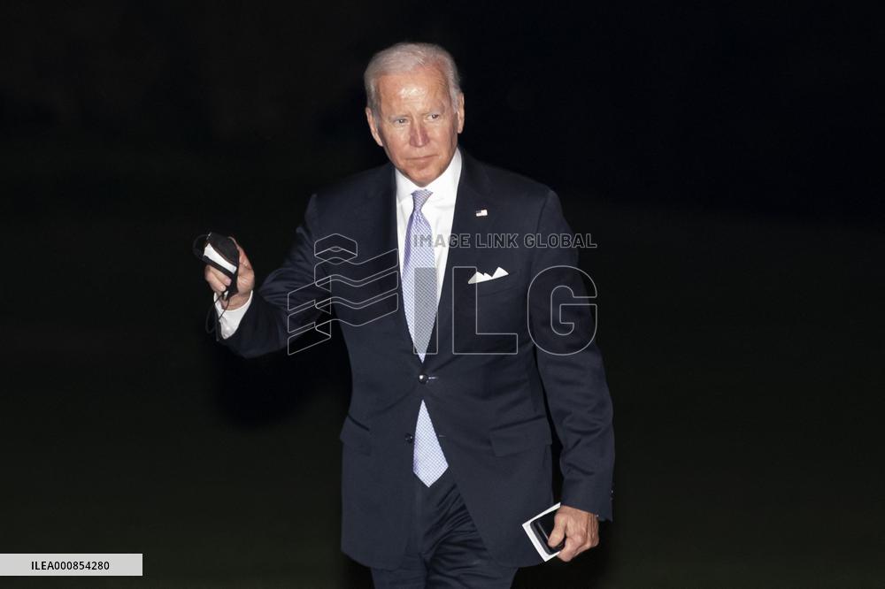 US President Joe Biden returns to the White House