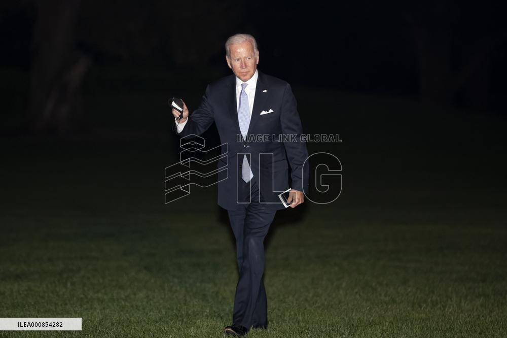 US President Joe Biden returns to the White House