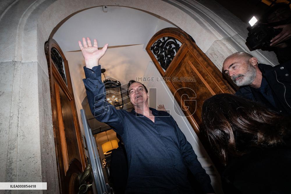 Quentin Tarantino And His Wife Out - Rome