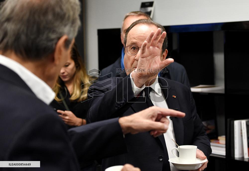 Former President Francois Hollande Appears On RMC/BFMTV - Paris