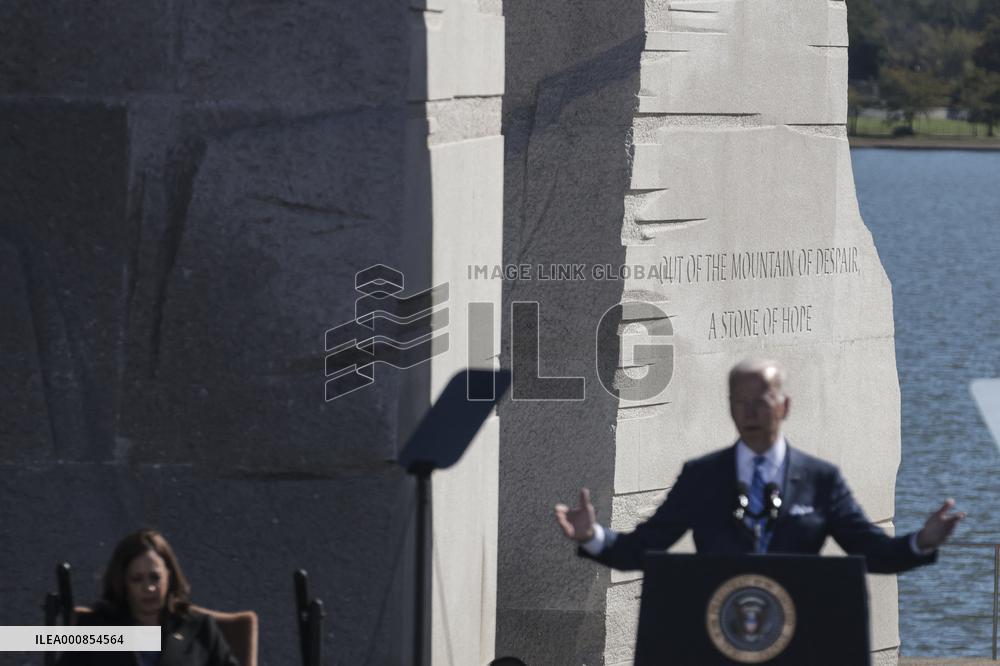 ★President Joe Biden deliver remarks at the 10th Anniversary celebration of the dedication of the Martin Luther King, Jr. Memor