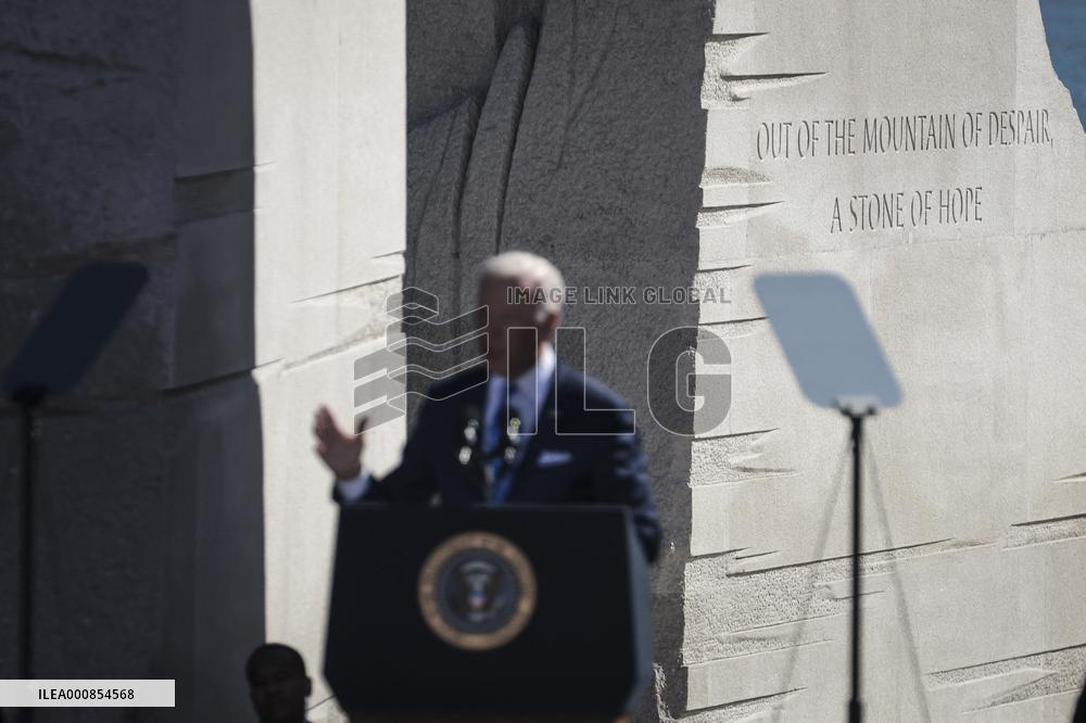 ★President Joe Biden deliver remarks at the 10th Anniversary celebration of the dedication of the Martin Luther King, Jr. Memor
