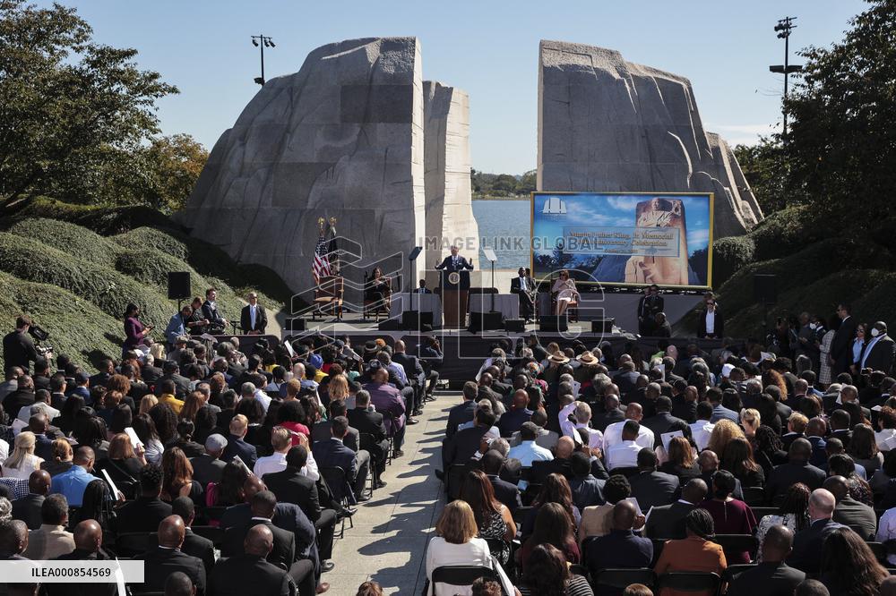 ★President Joe Biden deliver remarks at the 10th Anniversary celebration of the dedication of the Martin Luther King, Jr. Memor