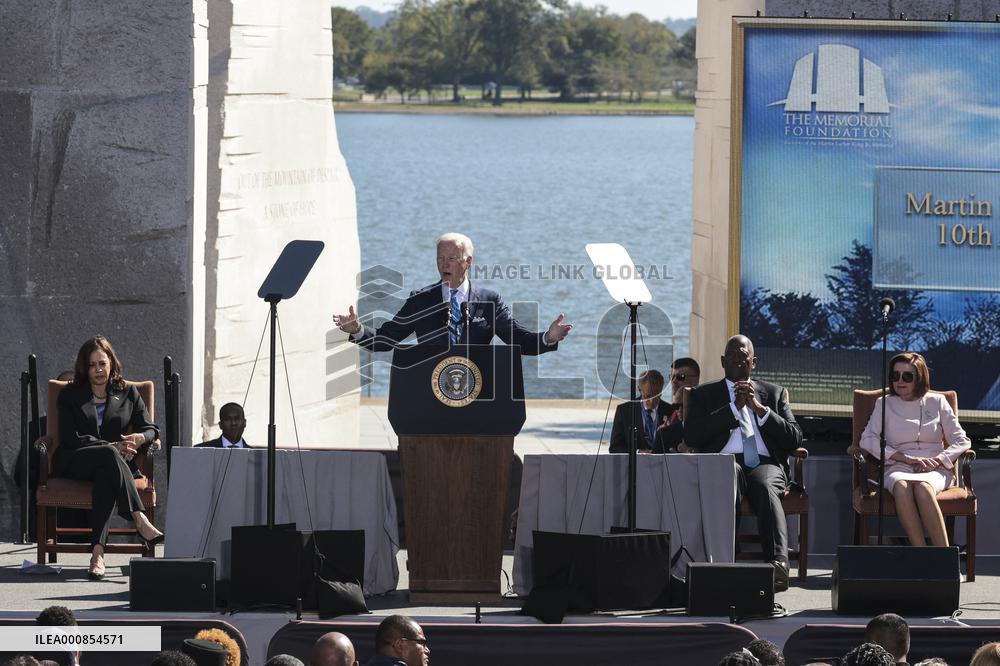 ★President Joe Biden deliver remarks at the 10th Anniversary celebration of the dedication of the Martin Luther King, Jr. Memor