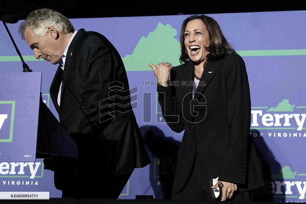 Kamala Harris supports Terry McAuliffe
