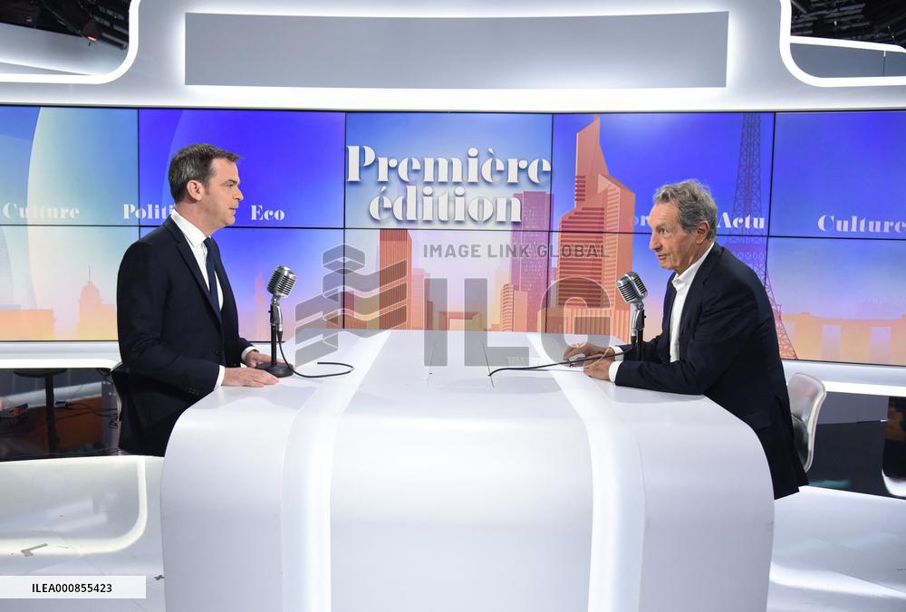 Olivier Veran on RMC/BFMTV in Paris