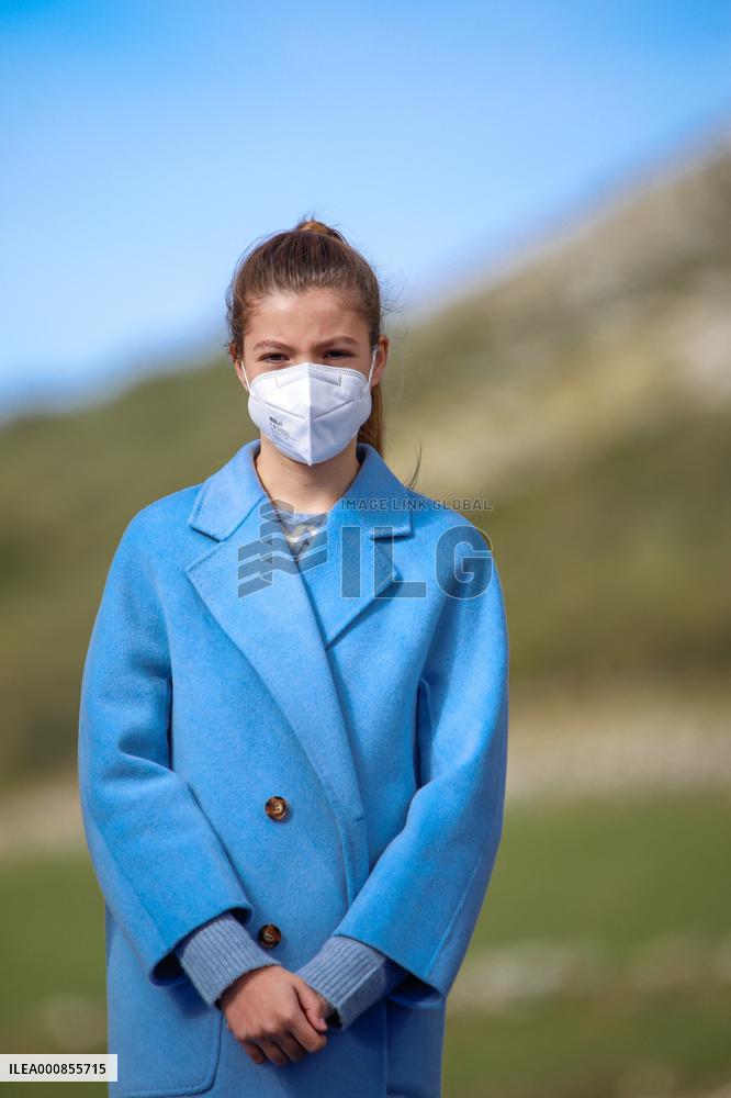 Royals Visit Santa Maria Del Puerto De Somiedo - Spain