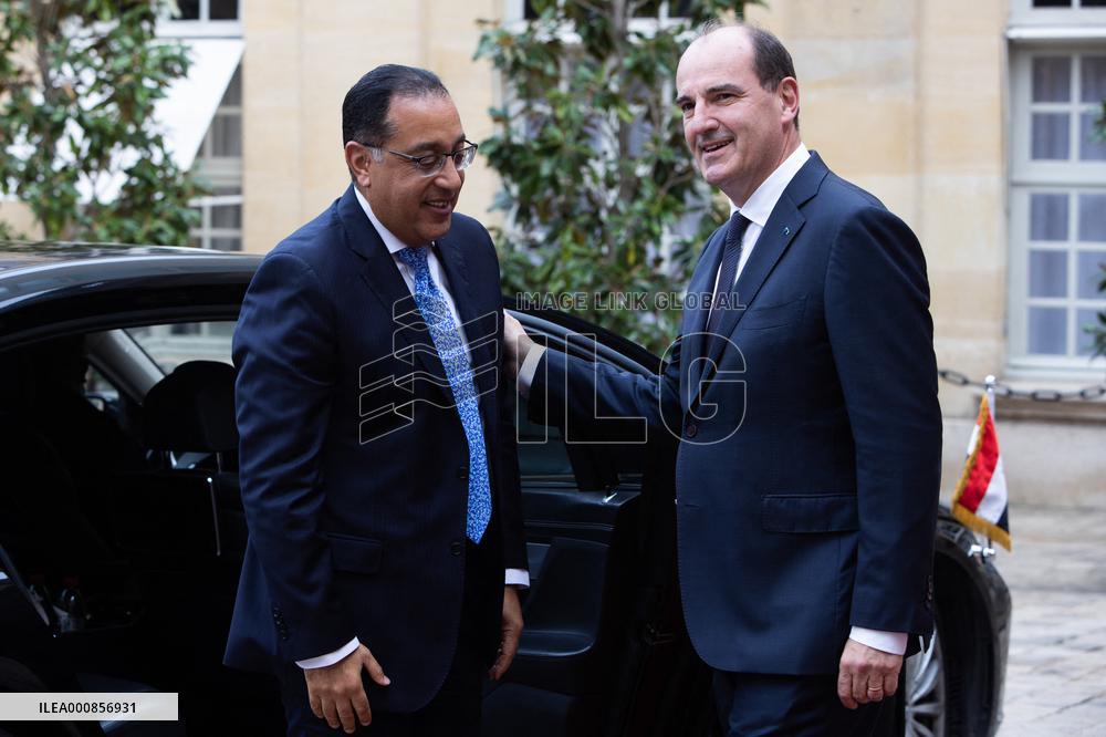 Jean Castex meets with Egyptian prime minister - Paris