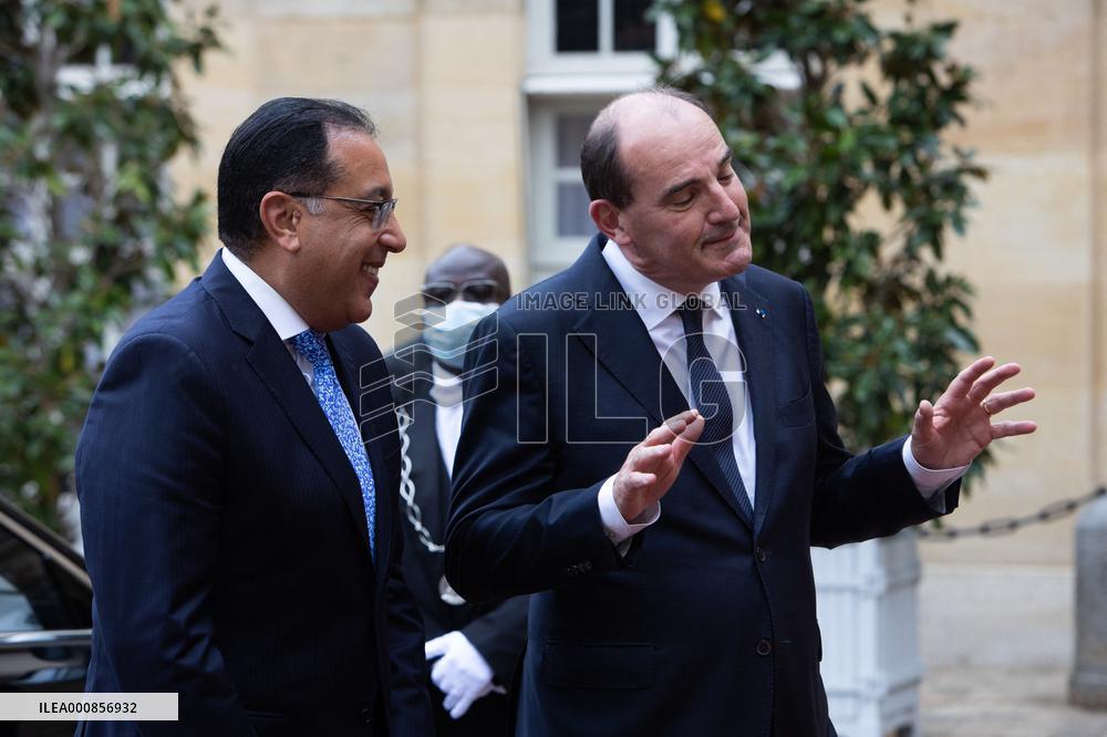 Jean Castex meets with Egyptian prime minister - Paris