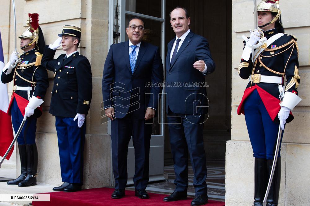 Jean Castex meets with Egyptian prime minister - Paris