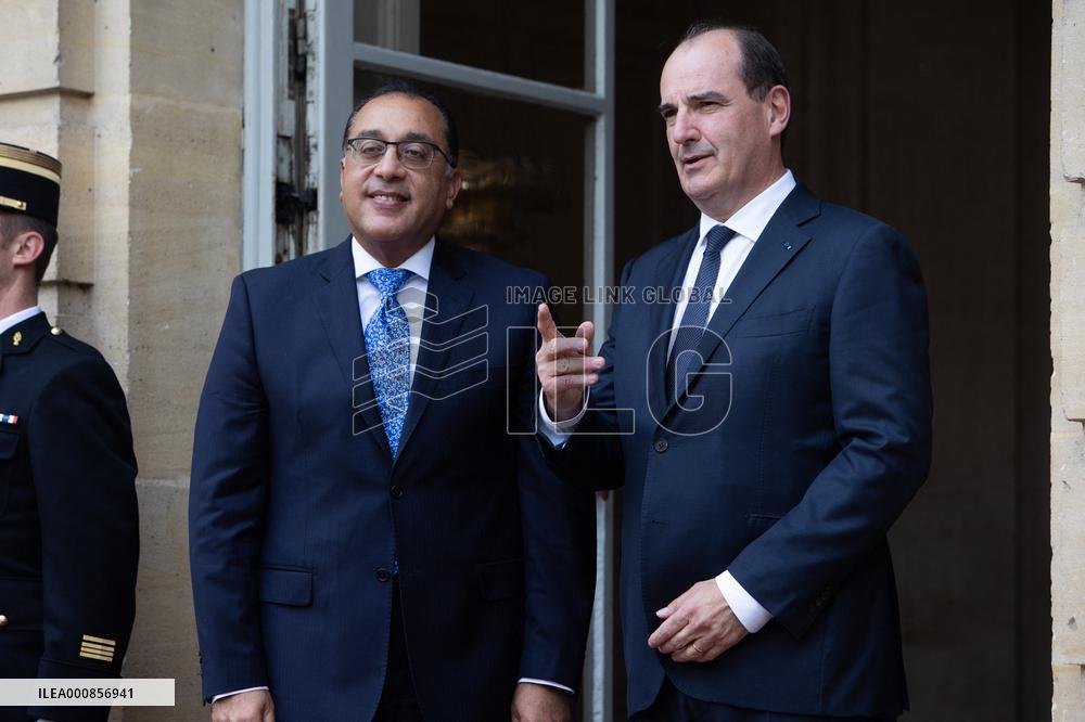 Jean Castex meets with Egyptian prime minister - Paris