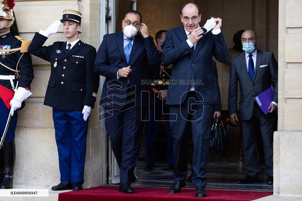 Jean Castex meets with Egyptian prime minister - Paris
