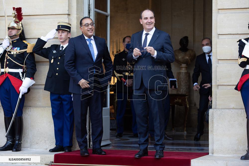 Jean Castex meets with Egyptian prime minister - Paris
