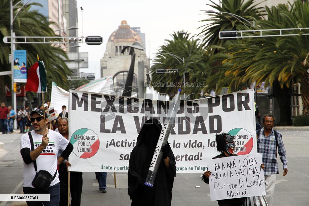 Anti-Vax Protest - Mexico City