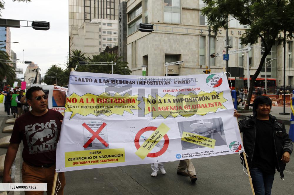 Anti-Vax Protest - Mexico City
