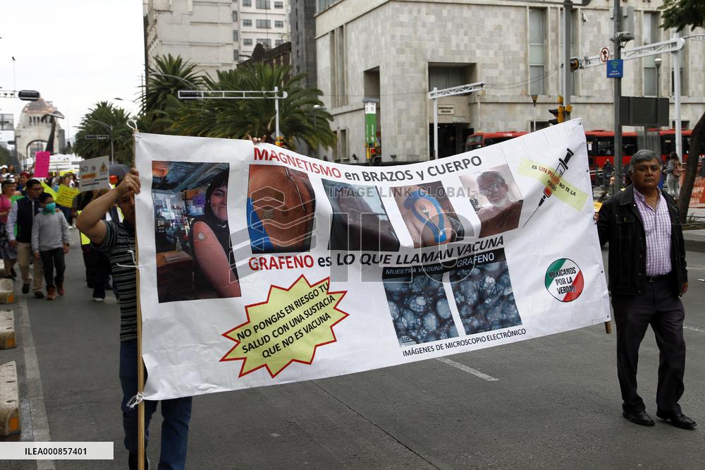Anti-Vax Protest - Mexico City